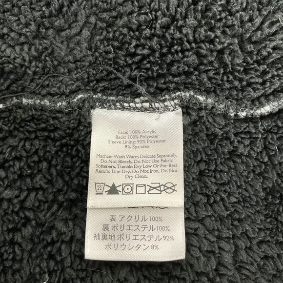 Eddie Bauer Sherpa Lined Hoodie Jacket XL Black Gray Zip Up Fleece Warm Winter‎ - Picture 8 of 11